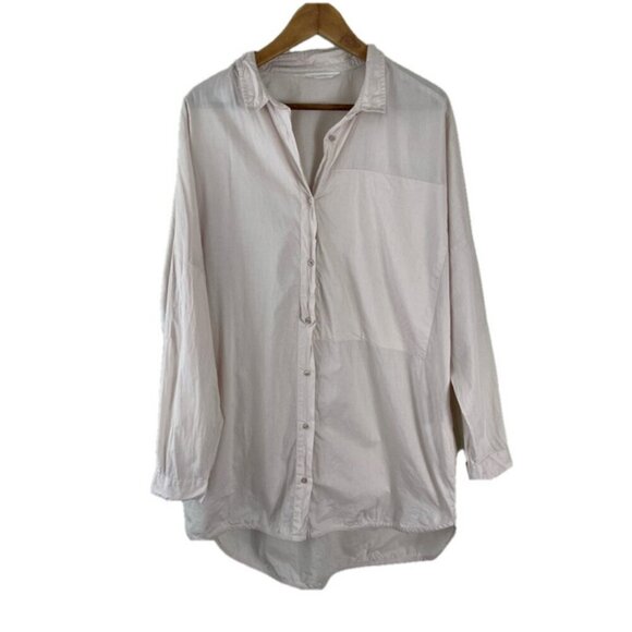 Gai + Lisva Annie shirt Pink Oversized Tunic Organic Cotton Lagenlook Size 40 - Picture 3 of 12